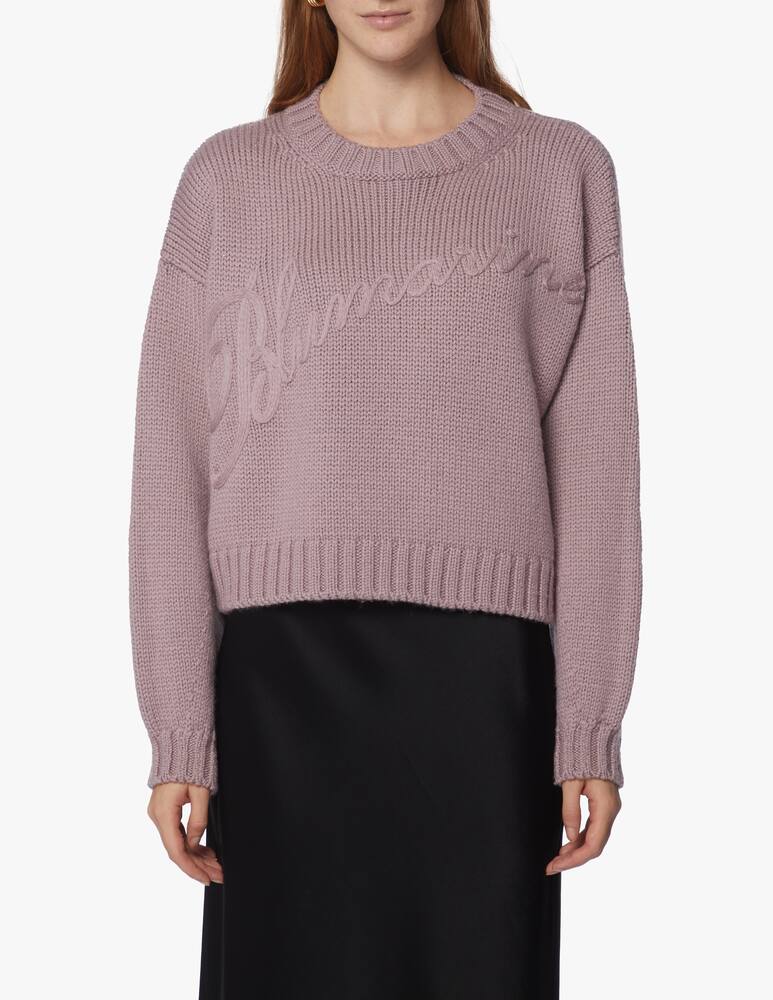 rinascente Blumarine Maglia in lana con ricamo logo
