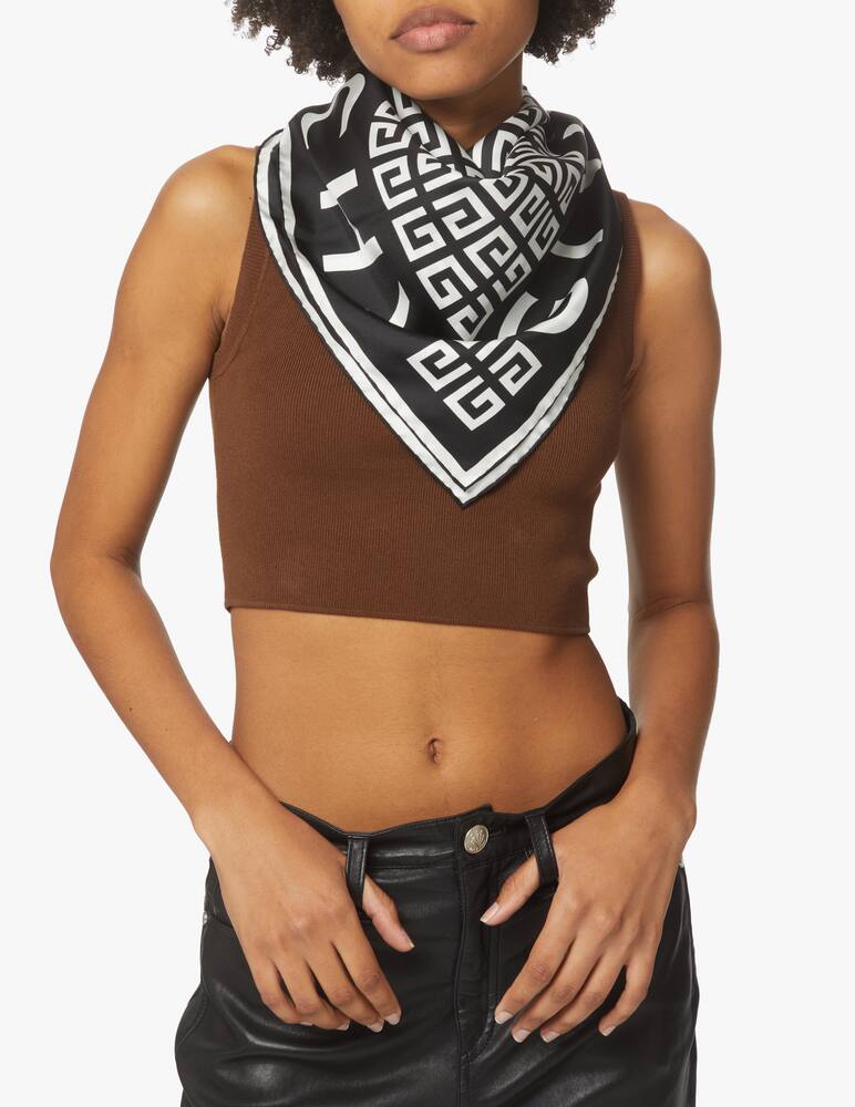 rinascente Givenchy Silk scarf monogram - black