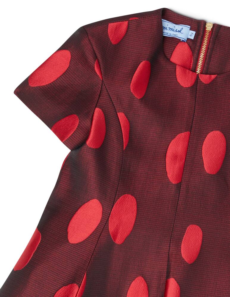 rinascente Mimisol Maxi pois jacquard fabric dress