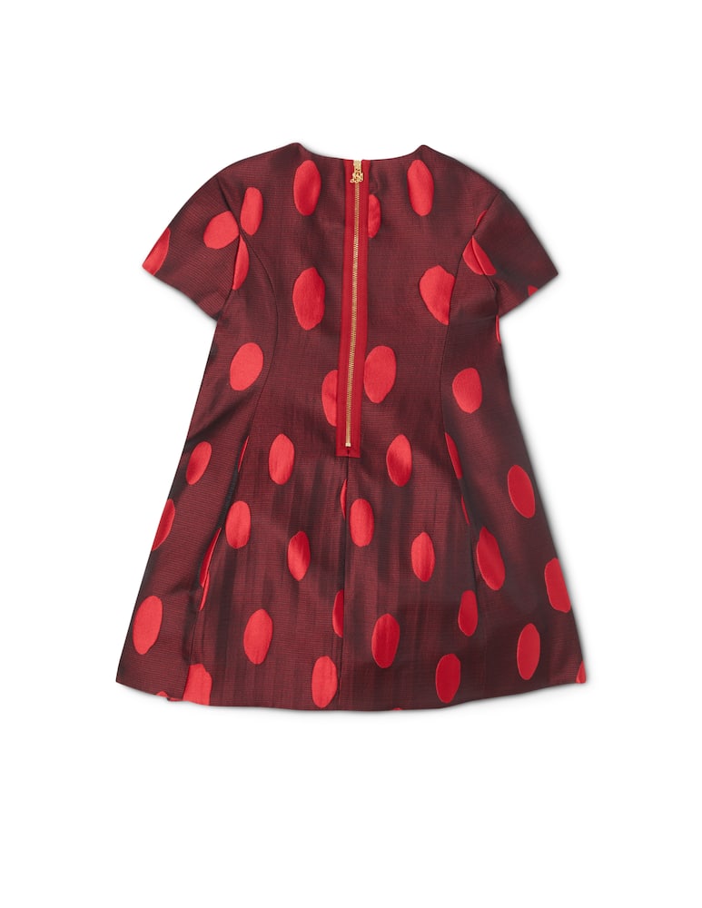 rinascente Mimisol Maxi pois jacquard fabric dress