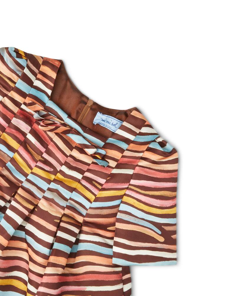 rinascente Mimisol Vestito ampio in satin stampato