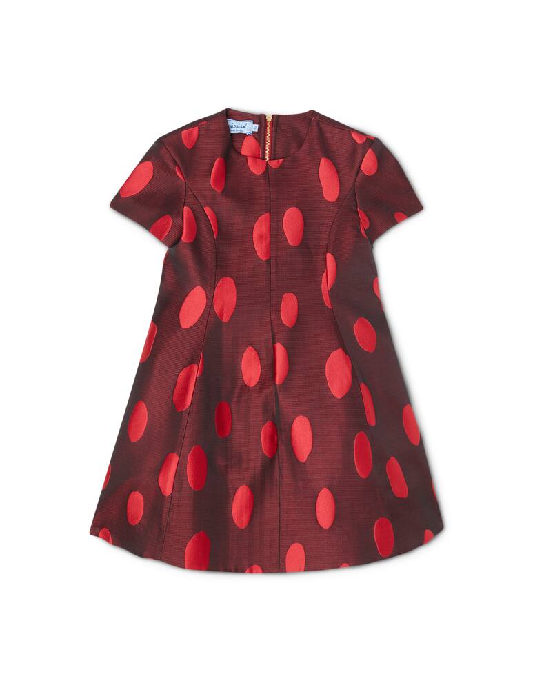 rinascente Mimisol Maxi pois jacquard fabric dress