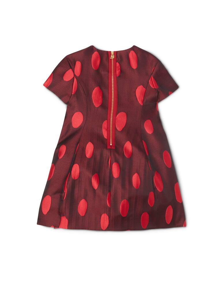 rinascente Mimisol Maxi pois jacquard fabric dress