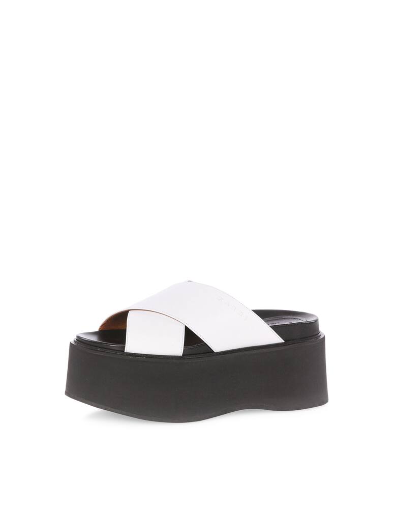 rinascente Marni Sandali Criss-Cross con zeppa in pelle