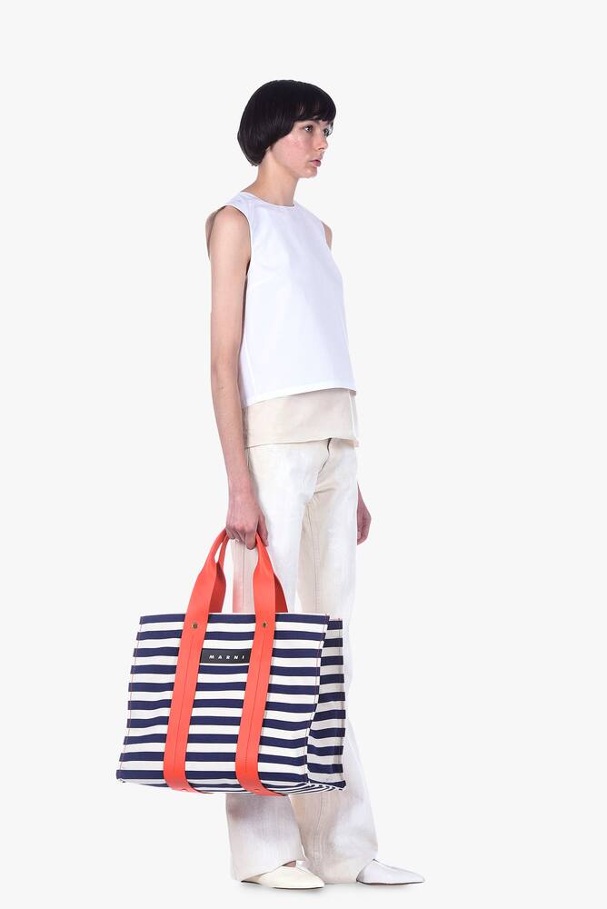 rinascente Marni Burton canvas striped tote bag