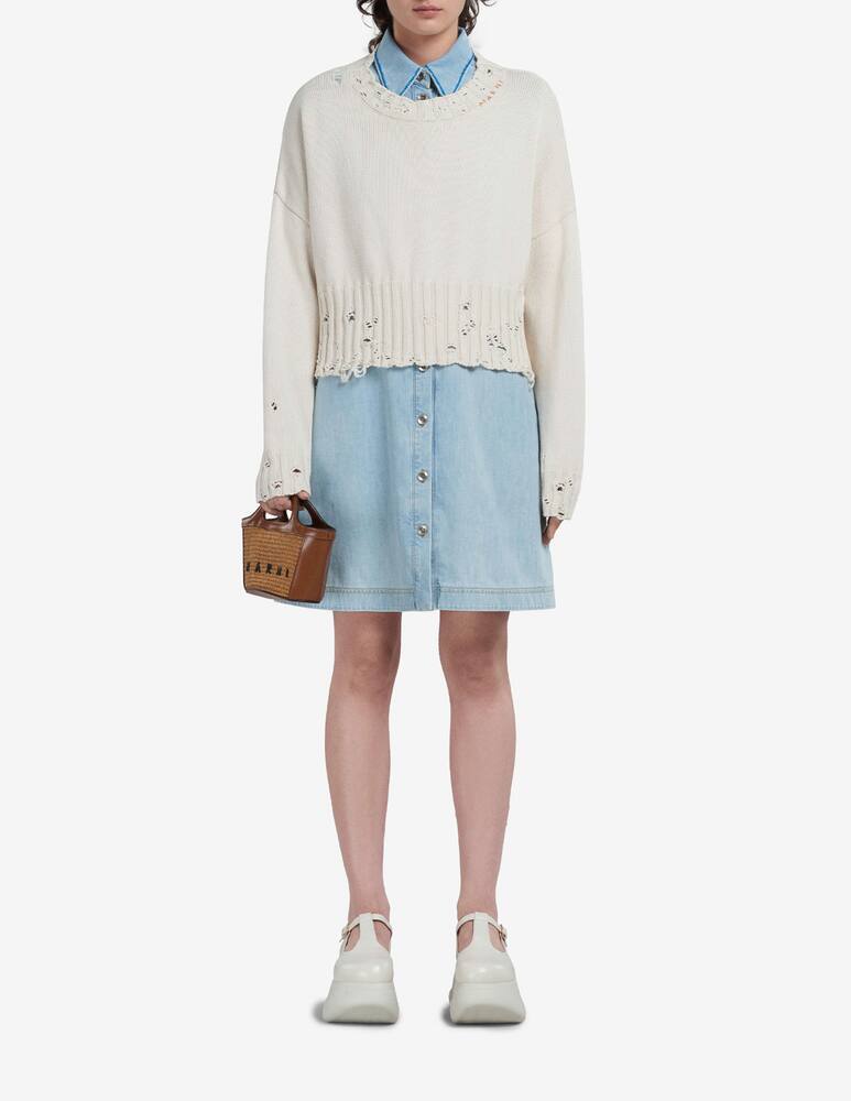 rinascente Marni Borsa a tracolla in pelle e rafia