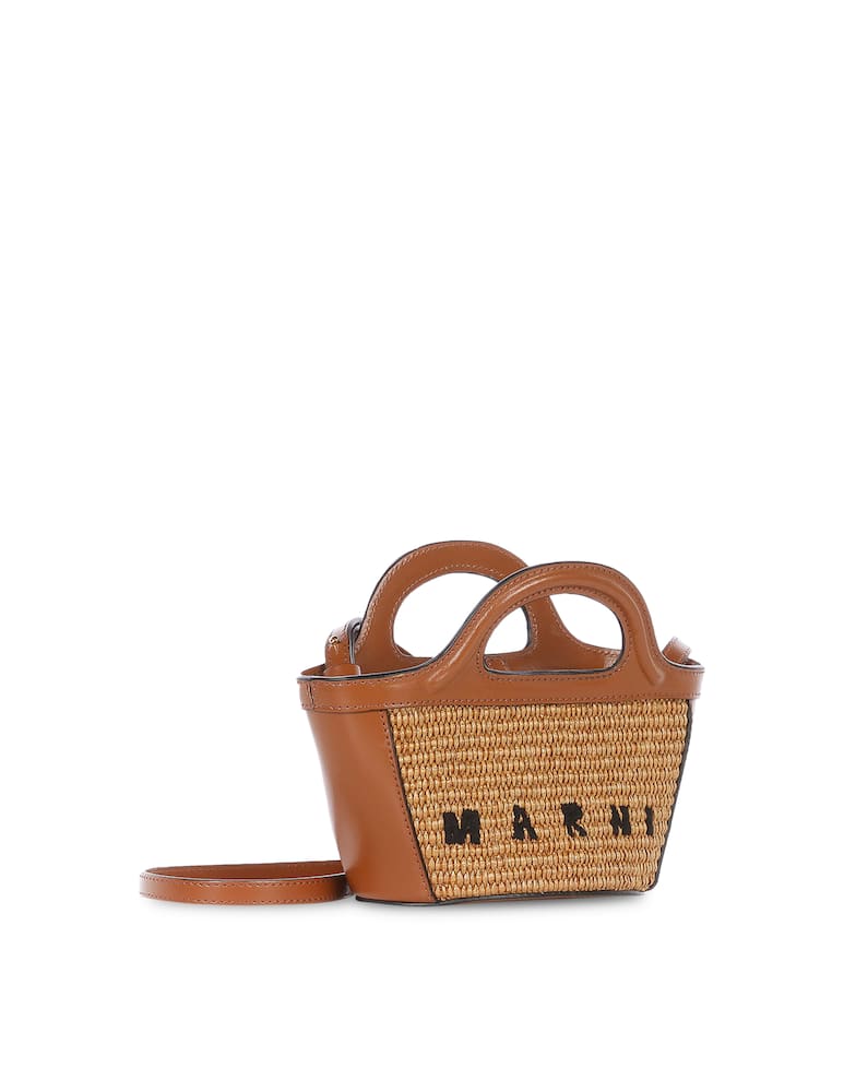 Marni Borsa a tracolla in pelle e rafia - immagine 4 Marni Borsa a tracolla in pelle e rafia - immagine 4