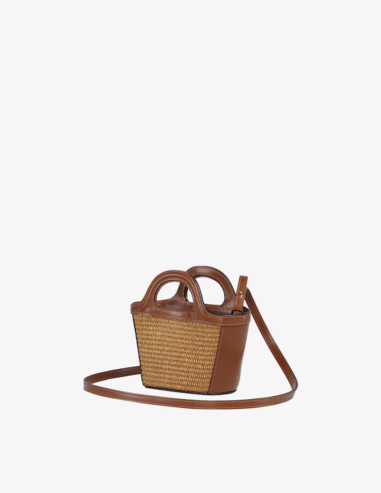 rinascente Marni Borsa a tracolla in pelle e rafia