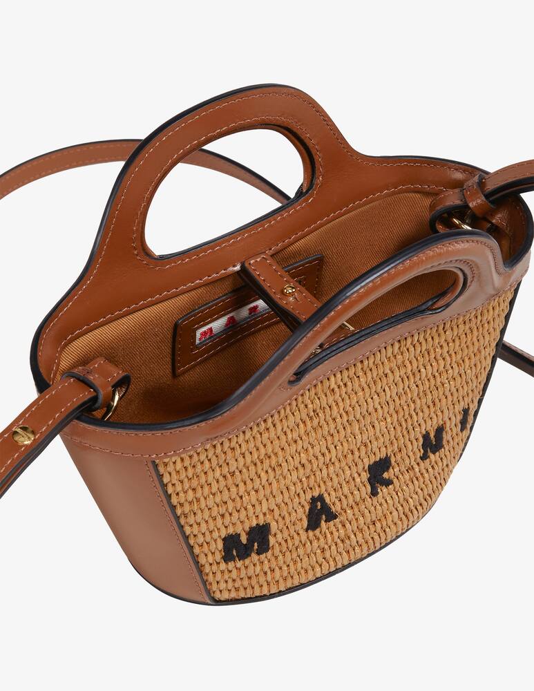 rinascente Marni Borsa a tracolla in pelle e rafia