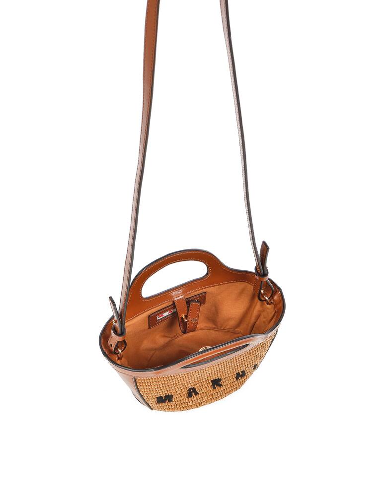 rinascente Marni Borsa a tracolla in pelle e rafia