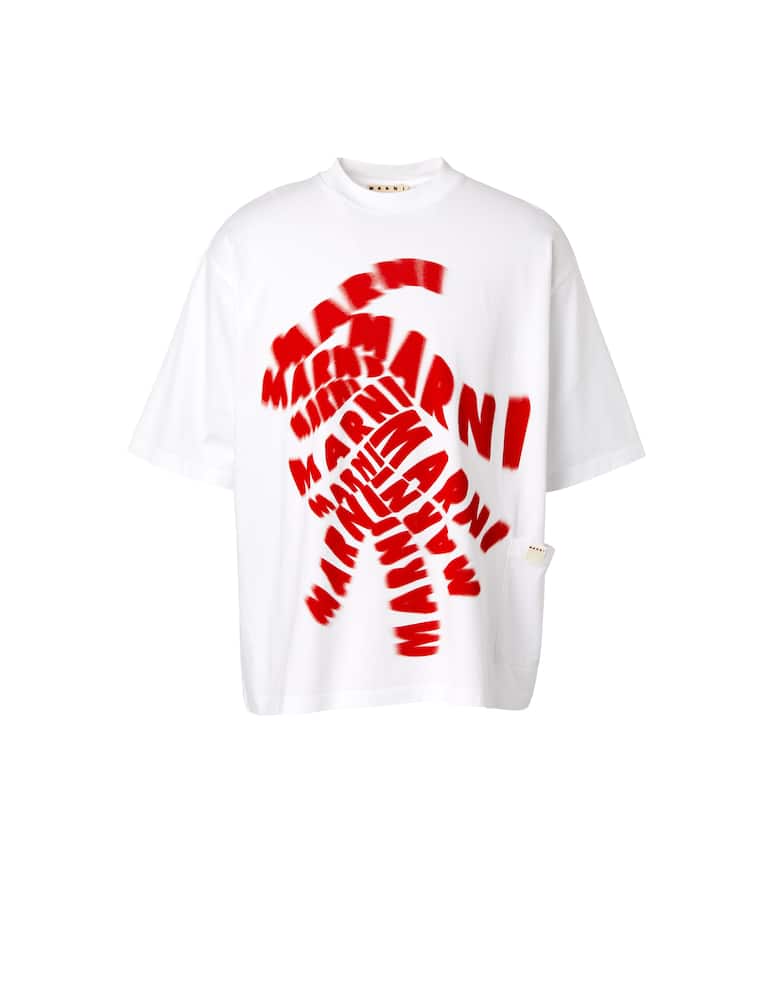 Marni Maglietta girocollo con logo psyco - immagine 2