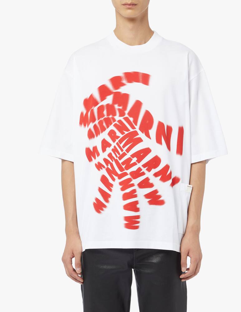 Marni Maglietta girocollo con logo psyco - immagine 5