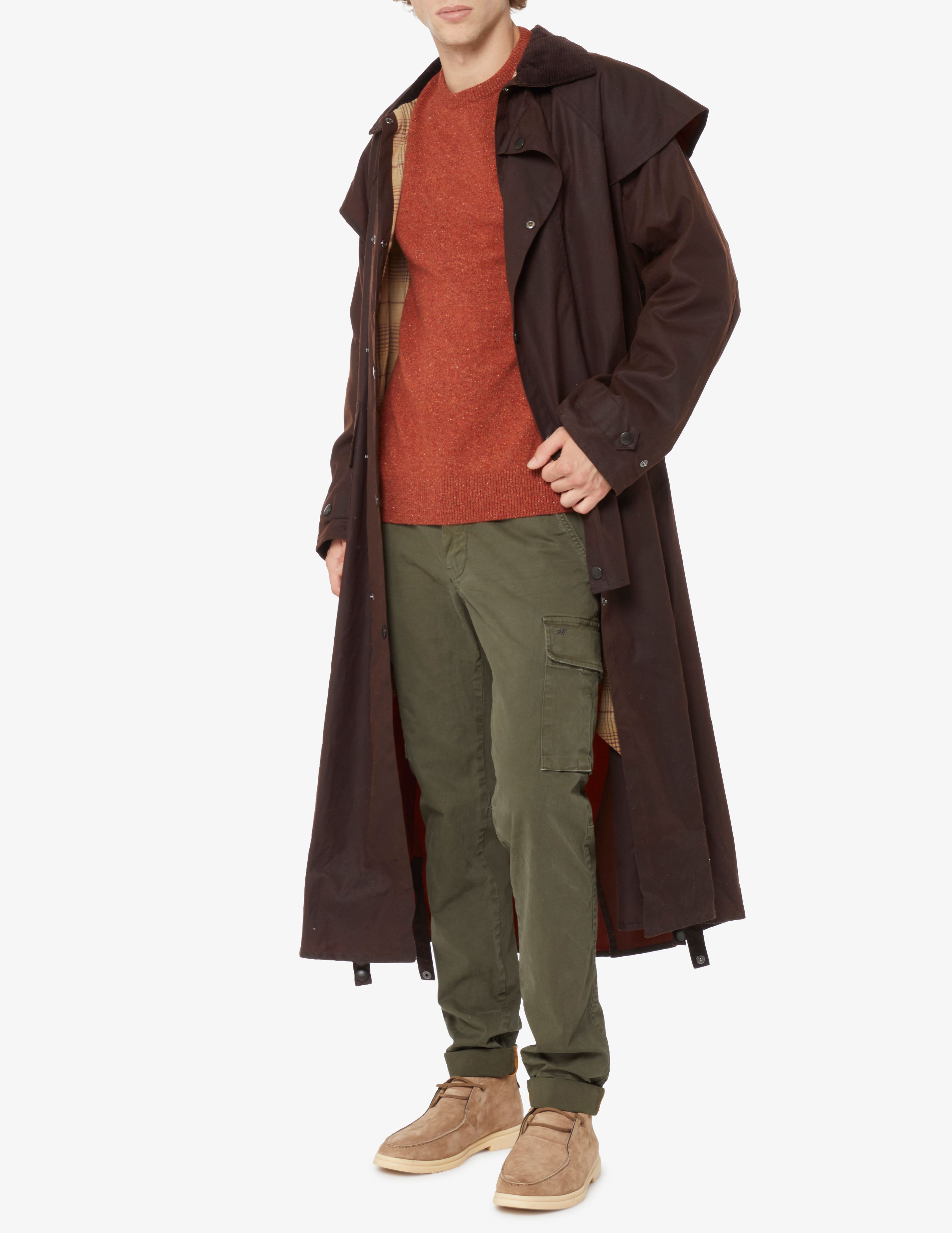 Shop Barbour Waxed stockman jacket - Brown on Rinascente