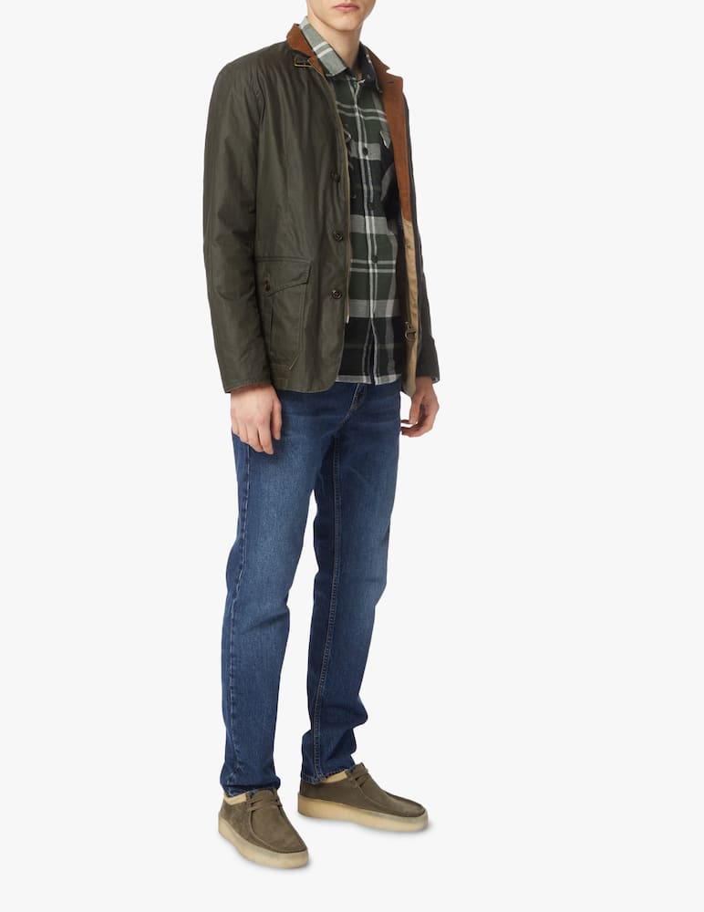 rinascente Barbour Sander waxed jacket - olive