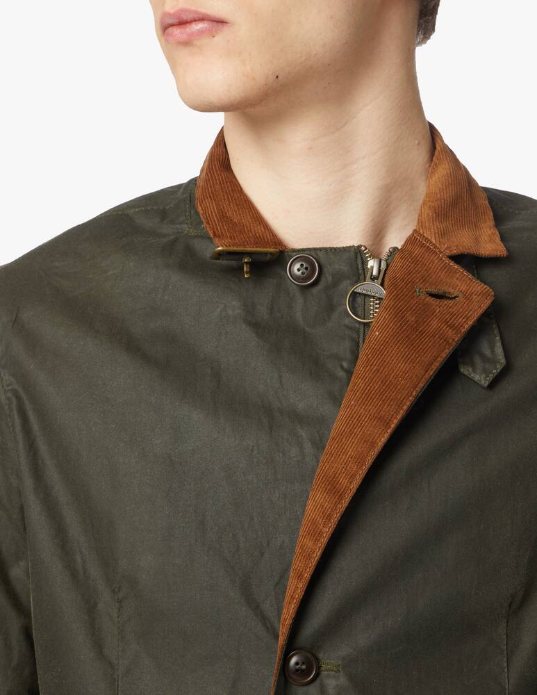 rinascente Barbour Sander waxed jacket - olive