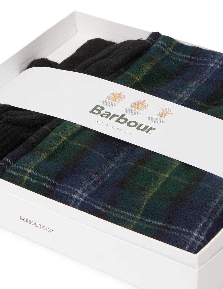 rinascente Barbour Tartan scarf and glove set