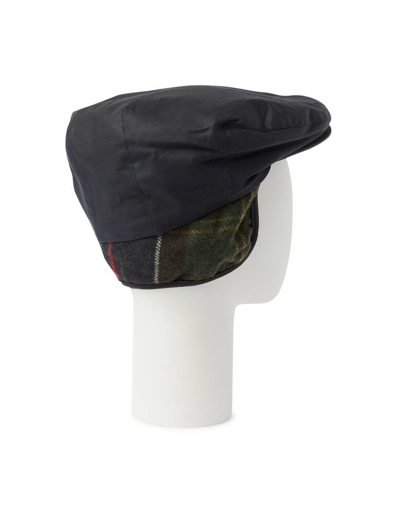 rinascente Barbour Waxed flat cap with earmuff - Black