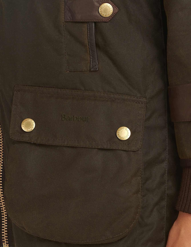 Barbour Nordwood coat with detail in fur - Olive - picture 4 Barbour Nordwood coat with detail in fur - Olive - picture 4