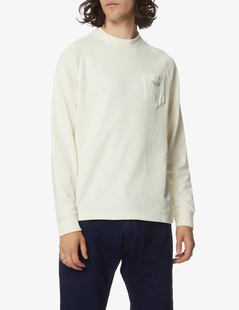 Barbour 50 degree roundneck sweatshirt - white - picture 1