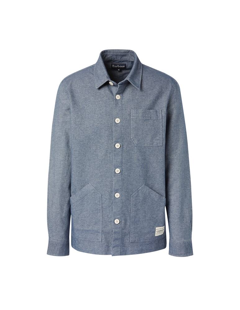 rinascente Barbour 50degree cotton overshirt jacket - blue