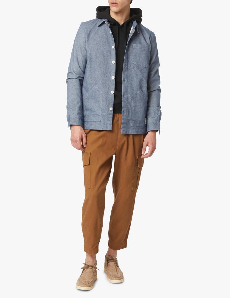 rinascente Barbour 50degree cotton overshirt jacket - blue