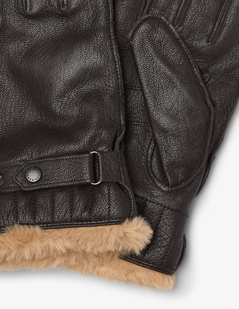 rinascente Barbour Guanti in pelle martellata - Nero