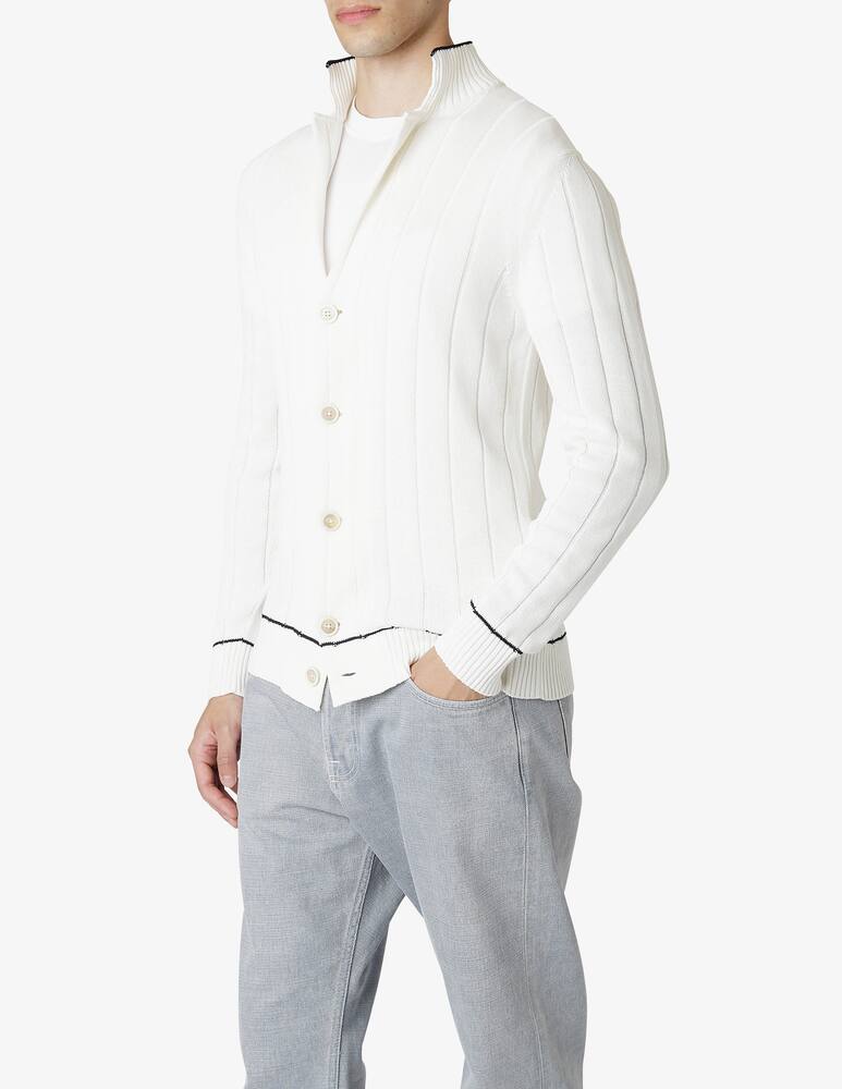 rinascente Eleventy Knitted Standing Collar Cardigan