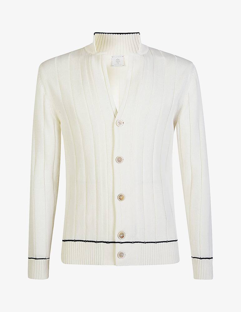 rinascente Eleventy Knitted Standing Collar Cardigan