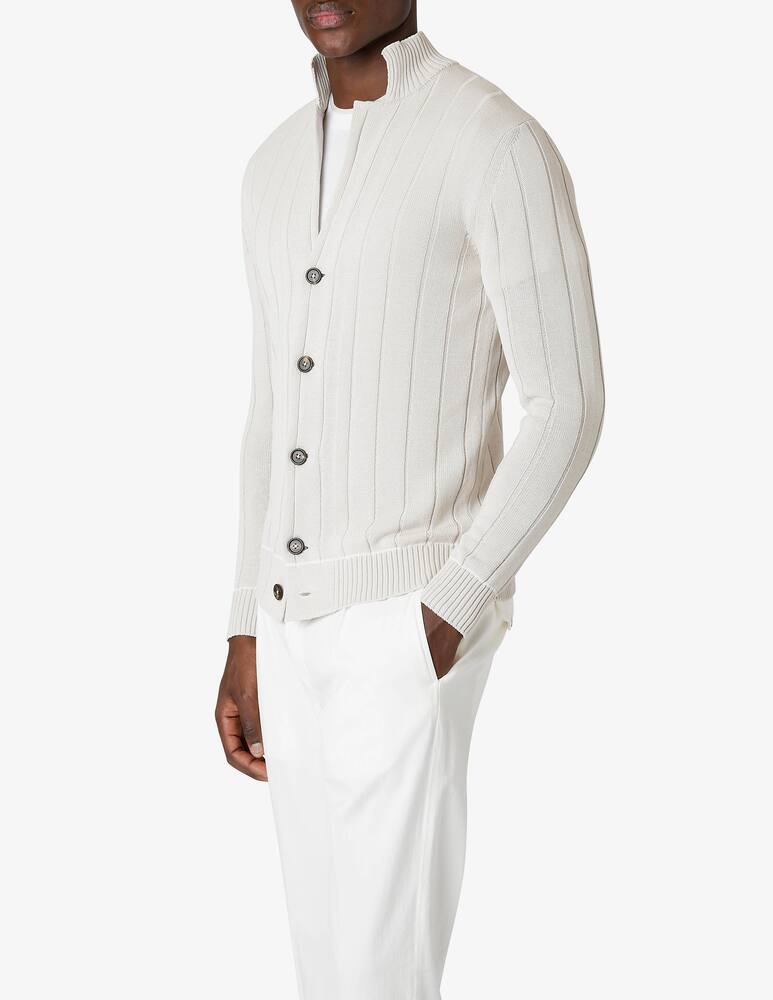 rinascente Eleventy Knitted Standing Collar Cardigan