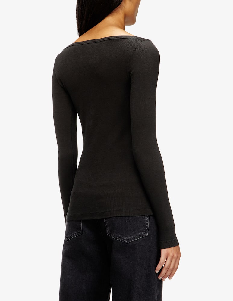 rinascente Diesel Scoop neck ribbed top