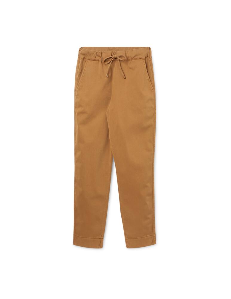 rinascente MM Pantalone con elastico in raso di cotone Terreno Max Mara