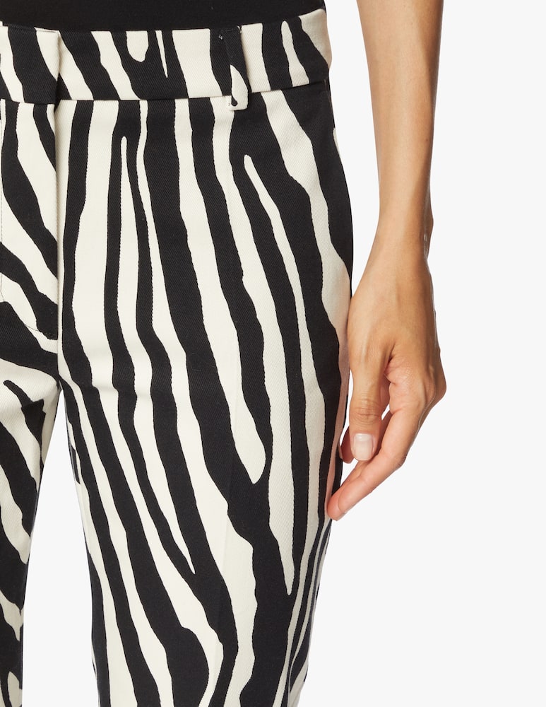 rinascente Sportmax Cropped animalier trousers