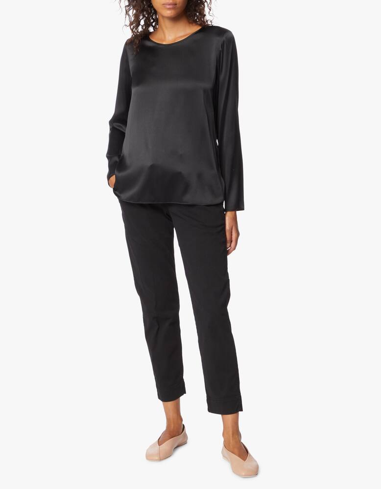 rinascente MM Pantalone con elastico in raso di cotone Terreno Max Mara