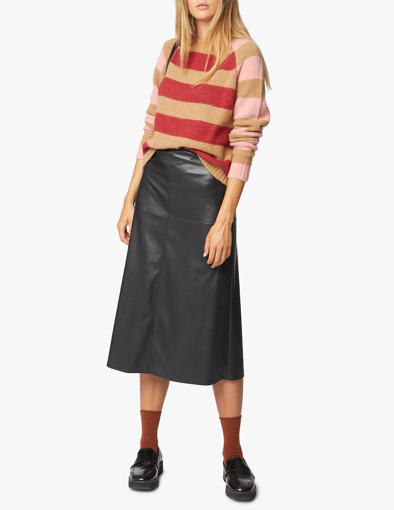 rinascente MM Gonna midi in simil pelle Carioca Max Mara