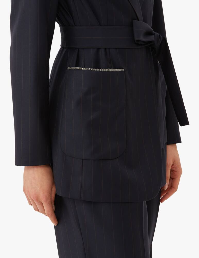 Fabiana Filippi Blazer gessato in lana - immagine 2 Fabiana Filippi Blazer gessato in lana - immagine 2