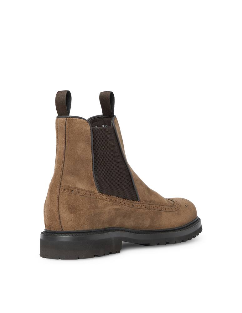 rinascente Barrett Suede beatles boot with brogue detailing