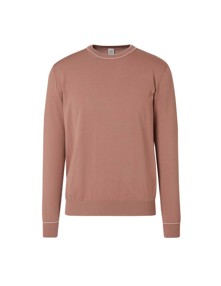 rinascente Eleventy Maglia girocollo crepe in cotone - rosa