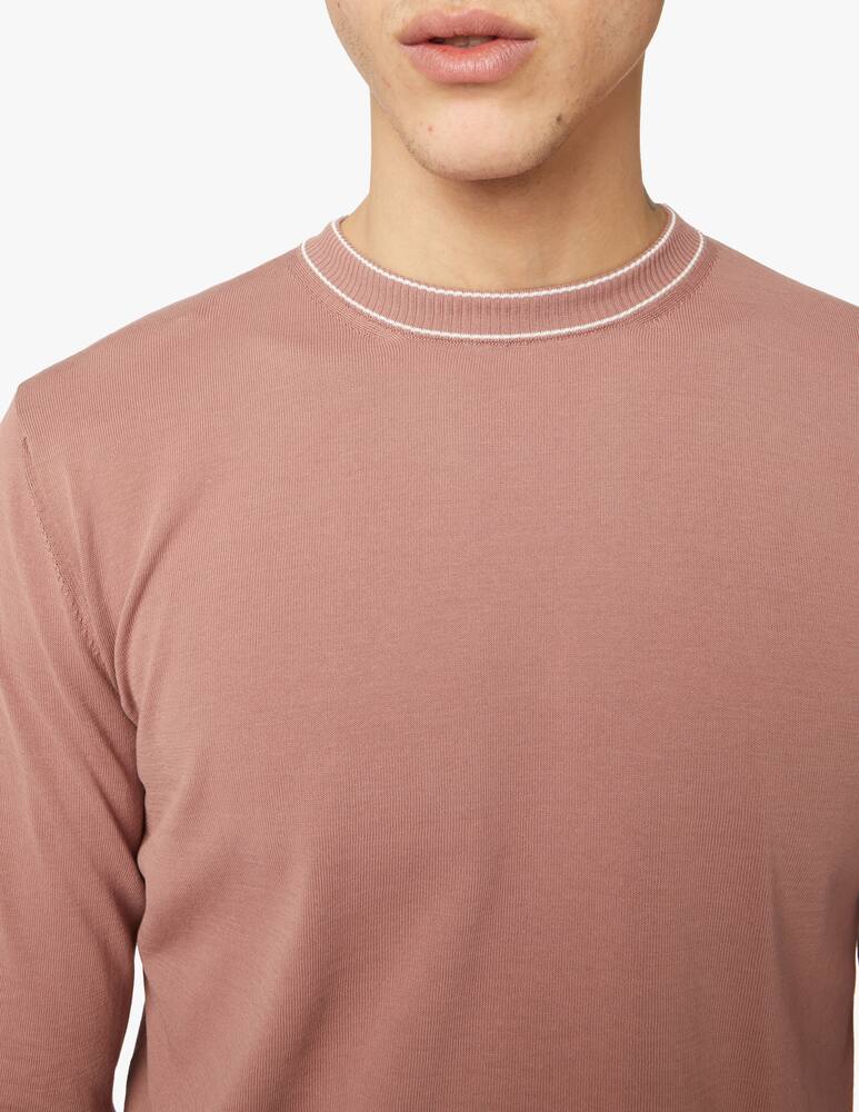 rinascente Eleventy Maglia girocollo crepe in cotone - rosa