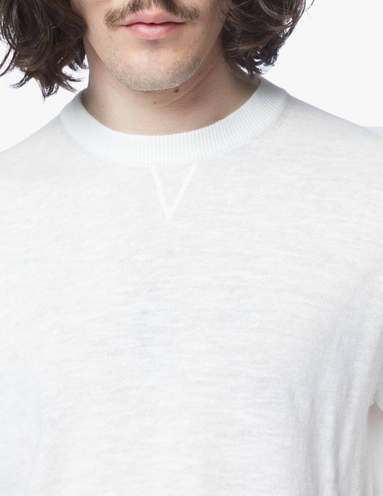 rinascente Eleventy Cotton linen t-shirt - white