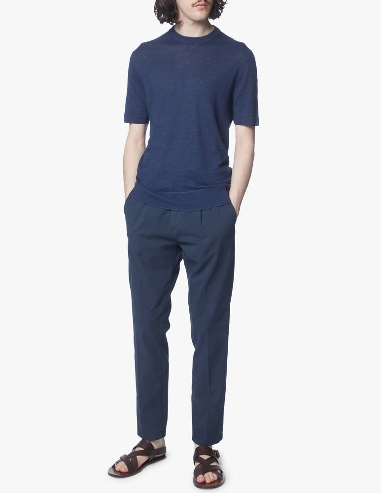 rinascente Eleventy Cotton linen t-shirt - blue