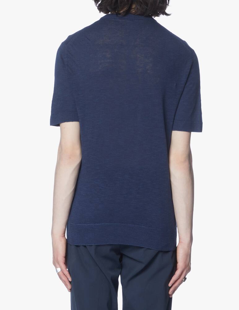 rinascente Eleventy Cotton linen t-shirt - blue