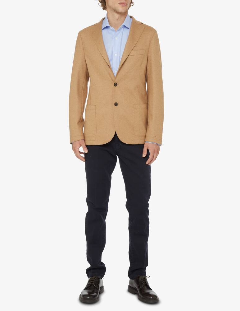 rinascente Eleventy Blazer in flanella - cammello