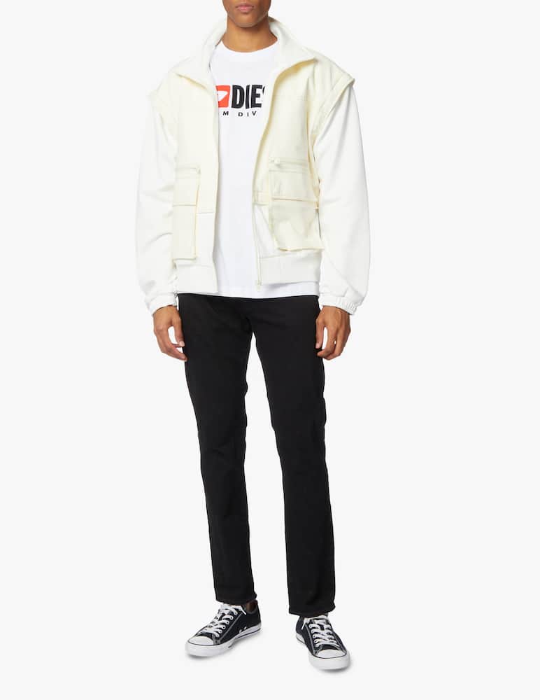 rinascente Diesel Felpa inserti vest work - bianco