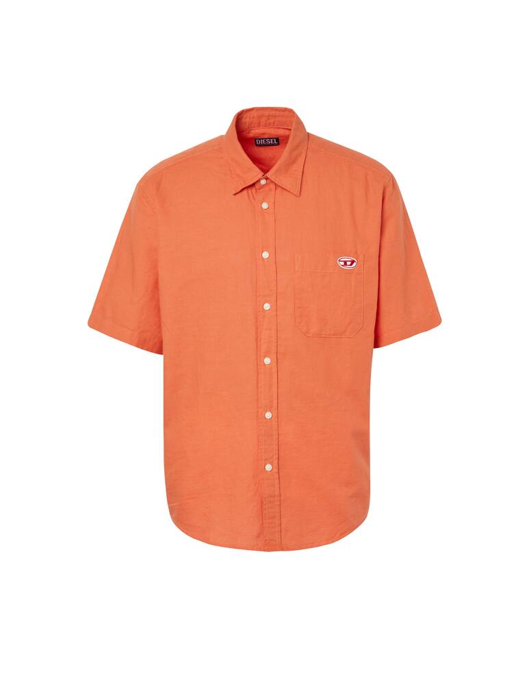 rinascente Diesel Popeline short sleeve over shirt - pink