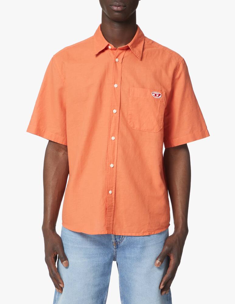 rinascente Diesel Popeline short sleeve over shirt - pink