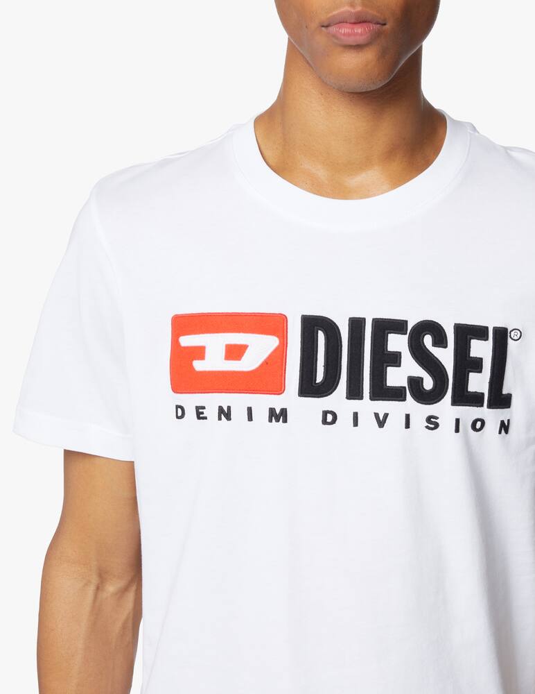 rinascente Diesel Maglietta manica corta girocollo denim division - bianco