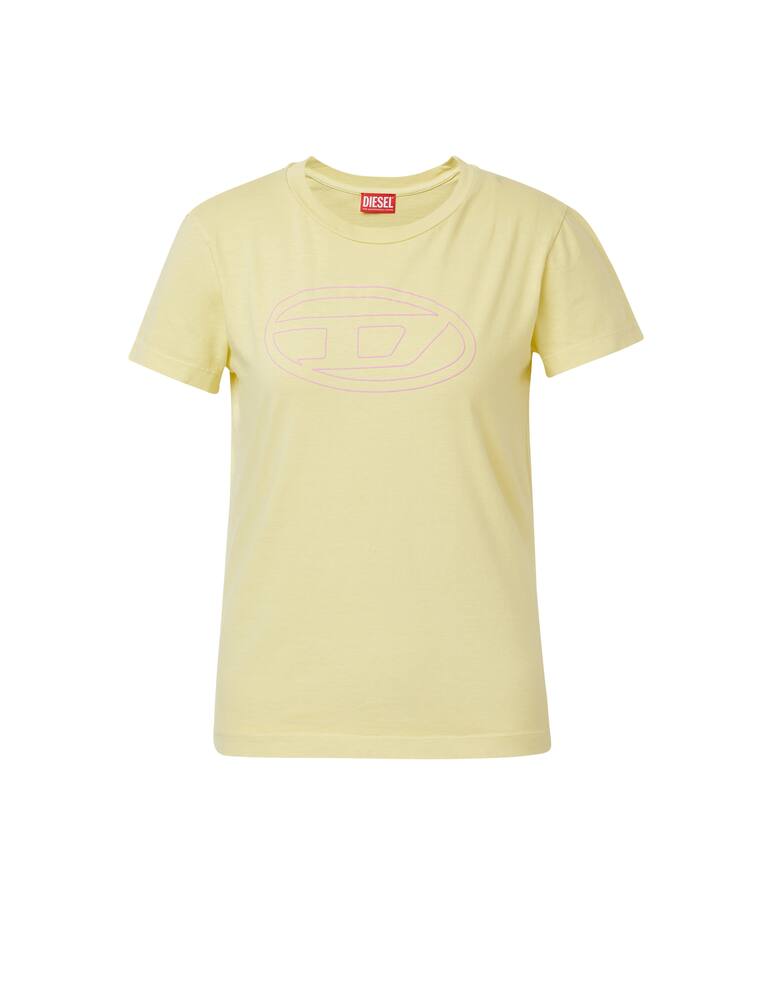 Diesel Cotton t-shirt with logo - yellow - picture 5 Diesel Cotton t-shirt with logo - yellow - picture 5