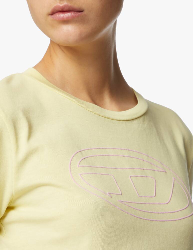 Diesel Cotton t-shirt with logo - yellow - picture 4 Diesel Cotton t-shirt with logo - yellow - picture 4