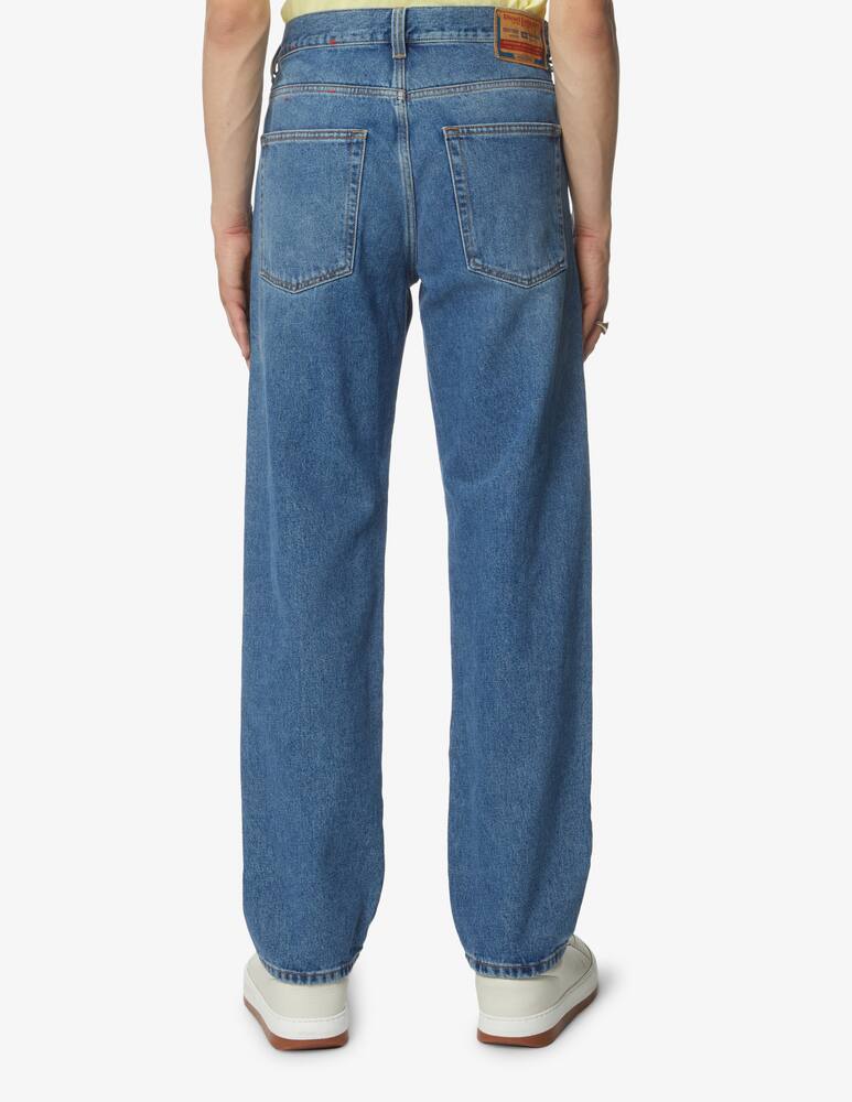 rinascente Diesel Jeans 2010 straight medio con logo grande - blu