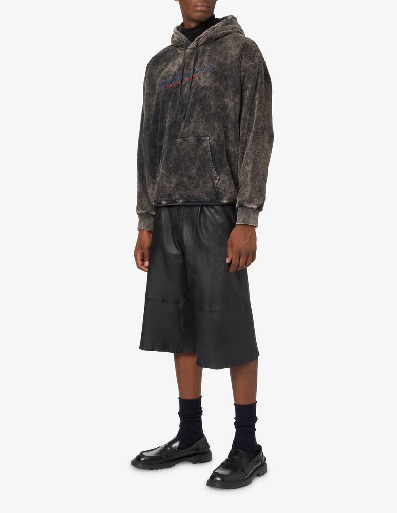 rinascente Diesel Brushed overdyed hoodie - Black